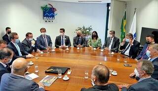Reunião com representates dos dois estados ocorreu na manhã desta quarta-feira, na sede do Ibama, em Brasília. (Foto: Ascom Ibama)