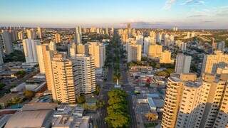 Centro de Campo Grande visto de cima (Foto: PMCG | Divulgação)