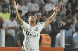 Marcos Leonardo, autor dos dois gols da partida. (Foto: Ivan Storti/Santos FC)