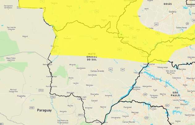 Novo alerta de chuvas &eacute; para norte e nordeste do Estado