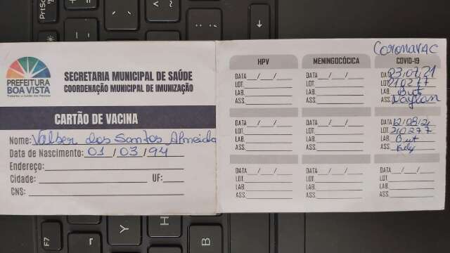 Jovem que vacinou em Roraima fica sem dose refor&ccedil;o e pai reclama de burocracia