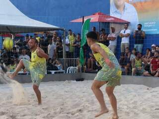 Competição de futevôlei realizada anteriormente. (Foto: Divulgação/Rio Beach Sports)