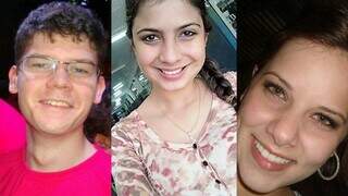 Vítimas do incêncio que eram de MS, David Santiago Souza, Ana Paula e Flávia de Carli Guimarães. (Foto: Reprodução/Redes Sociais)