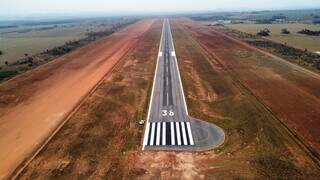 Vista da pista do Aeroporto de Bonito. (Foto: Governo de MS/Arquivo)