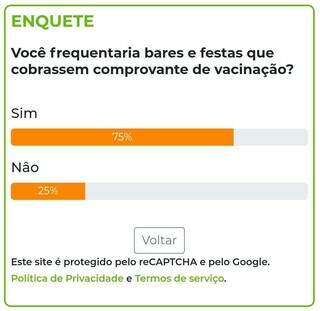 Tr&ecirc;s a cada quatro frequentariam ambiente que exigisse comprovante de vacina