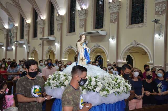 Pelo segundo ano, pandemia impede prociss&atilde;o no Dia da Padroeira