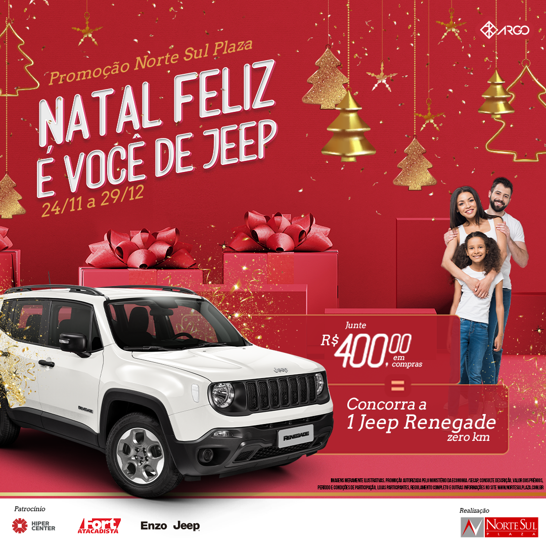 Sortudo vai levar Jeep Renegade em Promoção de Norte Sul Plaza - Conteúdo  Patrocinado - Campo Grande News