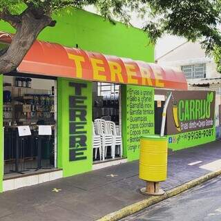 Uma das lojas de tereré em Penápolis, São Paulo. (Foto: Reprodução Redes Sociais)