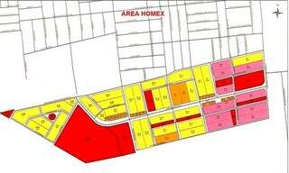 As áreas em amarelo são as que a prefeitura pretende adquirir com a troca do terreno (Foto: Divulgação processo)