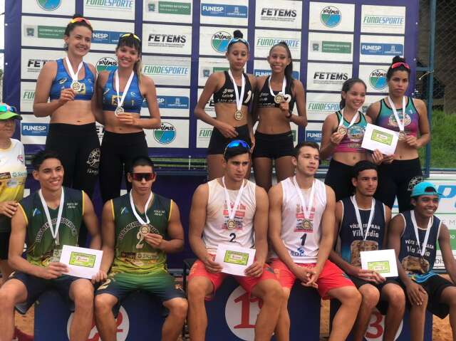 Definidos campe&otilde;es de base sub-18 e sub-20 do v&ocirc;lei de praia MS