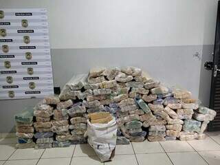 Pol&iacute;cia &ldquo;estoura&rdquo; boca de fumo e apreende mais de meia tonelada de maconha