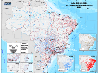 Mappa delle reti del sistema geodetico brasiliano.  (Foto: IBGE)