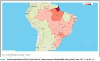 Estado registra seis casos confirmados de sarampo em 2021