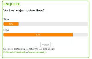 Maioria dos leitores afirma que n&atilde;o vai viajar durante o Ano Novo