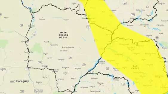 Instituto estende alerta de temporal com ventania para 11 cidades