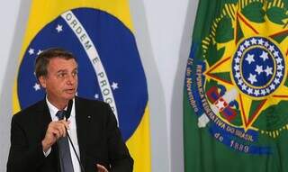 Presidente Bolsonaro durante discurso em Brasília (Foto: Agência Brasil)