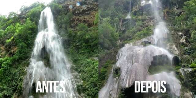 Cachoeira Boca da On&ccedil;a seca e falta de chuvas &eacute; o principal motivo