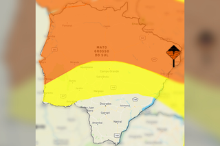 Quarenta e nove cidades de Mato Grosso do Sul estão sob alertas do Inmet. (Foto: Reprodução)