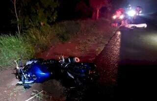 Motociclista morreu após colidir em vaca na MS-141. (Foto: Ivinoticias)