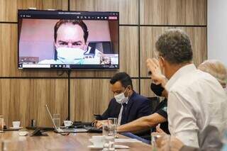 Com covid, Marquinhos participou de reunião sobre greve por videoconferência. (Foto: Henrique Kawaminami)