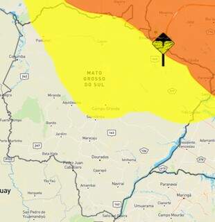 Capital e mais 30 cidades de MS est&atilde;o sob alerta de perigo para chuvas intensas