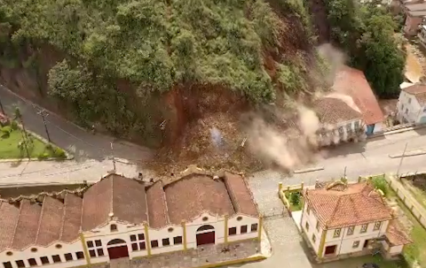 Desmoronamento destrói casarões que são Patrimônio Mundial em Ouro Preto