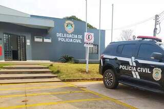 Fachada da Delegacia de Polícia Civil, em Amambaí, onde morte foi registrada. (Foto: Arquivo/A Gazeta News)