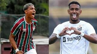 John Kennedy e Rwan são os artilheiros, respectivamente, de Fluminense e Santos. (Foto: Divulgação)