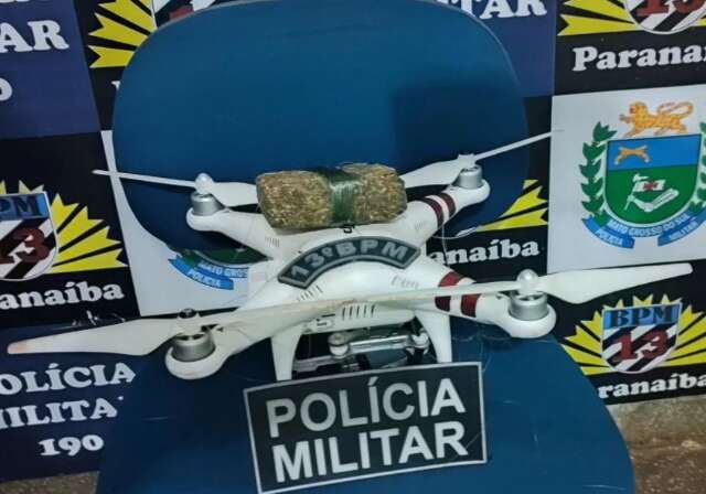 PM intercepta drone que levava maconha para pres&iacute;dio de MS