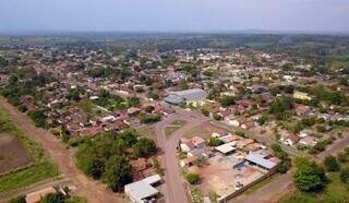 Imagem aérea da cidade de Pedro Gomes. (Foto: Chico Ribeiro)