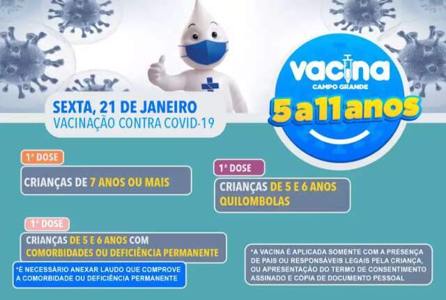 Vacina&ccedil;&atilde;o abre para crian&ccedil;as com 7 anos nesta sexta