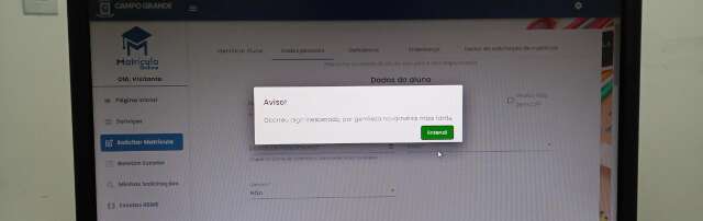 Site de pr&eacute;-matricula da prefeitura cai com muitos acessos ao mesmo tempo