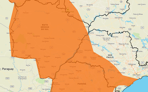 Inmet faz alerta de tempestade para MS com chuva e ventania