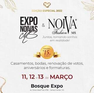 Expo Noivas MS & Noiva Fashion conta com sorteios de 15 mil reais em prêmios (Foto: Divulgação)
