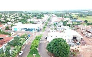 Vista aérea da cidade de Paraíso das Águas (Foto: O Correio News)