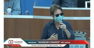 Ministra Tereza Cristina anunciou venda durante live na Câmara de Três Lagoas. (Foto: Reprodução)