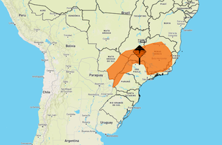 Alerta laranja foi emitido nesta manhã para 52 cidades do Estado. (Foto: Reprodução/Inmet)