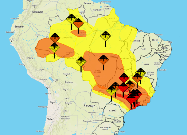   Aviso: meteorologia renova alerta de chuvas intensas para 31 cidades 