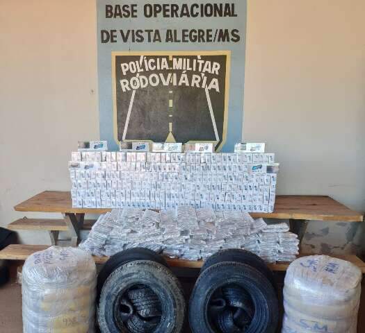 Casal de contrabandistas &eacute; preso com R$ 52,5 mil em cigarros do Paraguai 