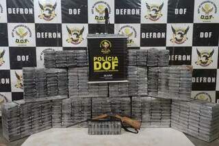 Droga pesou quase meia tonela e é avaliada em cerca de R$ 50 milhões. (Foto: Divulgação/DOF MS)