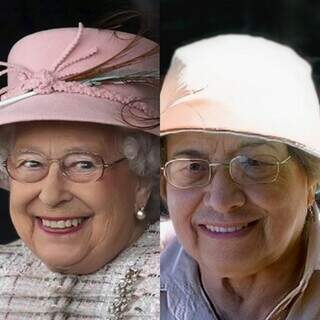 Quando colocadas lado a lado mostram a semelhança entre a Rainha Elizabeth II e Floriza, ambas nascidas no mesmo ano, 1926.