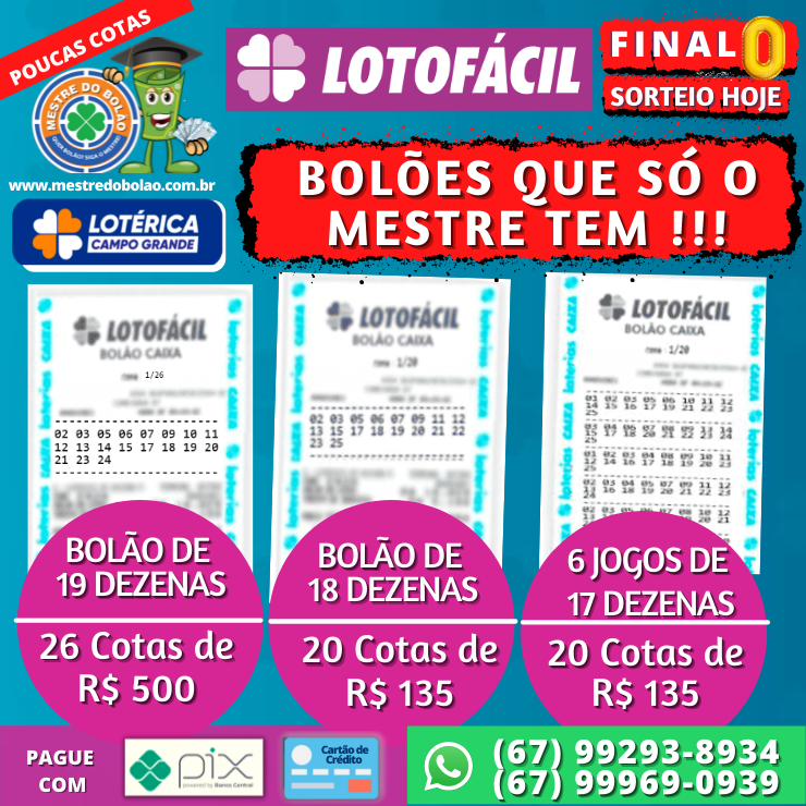 Premiações da Lotofácil jogando com 19 – 20 dezenas - Lotocerta