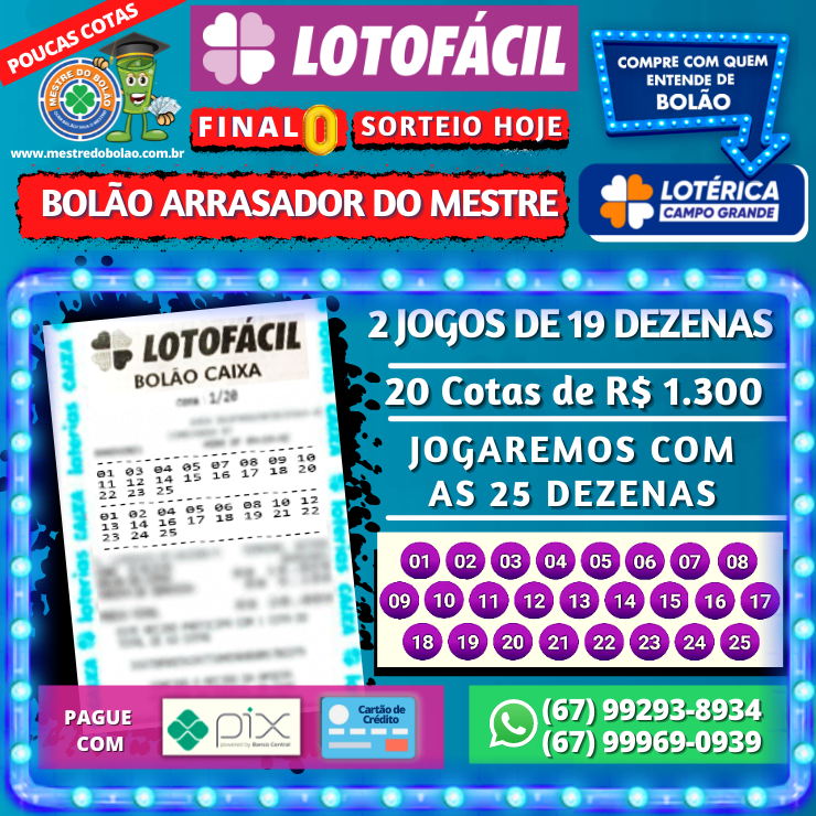 DESDOBRAMENTO LOTOFÁCIL 20 DEZENAS - CRIAR 04 JOGOS DIFERENTES 