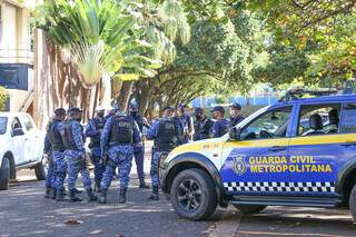 Guardas municipais que atuam na Capital. (Foto: Paulo Francis)