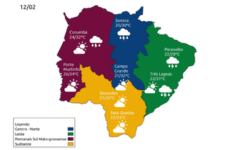 Dia ser&aacute; de calor e temporais isolados em Mato Grosso do Sul