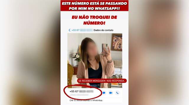 Golpistas usam foto de filha de prefeita para exigir dinheiro