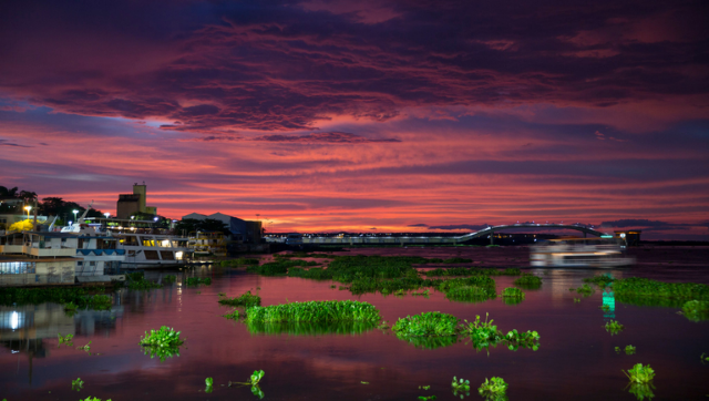 Não é só fauna e flora, pôr do sol é cartão postal do Pantanal 