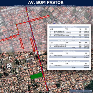 Croqui mostra intervenções na região da Avenida Bom Pastor. (Arte: PMCG)