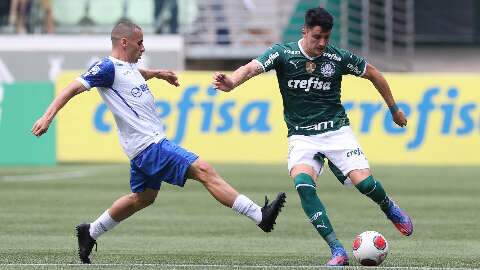 Com gol de Raphael Veiga, Palmeiras faz 1 a 0 sobre o Santo Andr&eacute; 