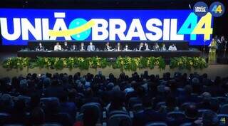 Evento de lançamento do União Brasil, oriundo da fusão entre PSL e DEM. (Foto: Reprodução)